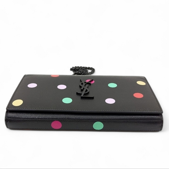 ✨️Authentic saint laurent multicolor Polka Dot Wallet on chain - Picture 8 of 15